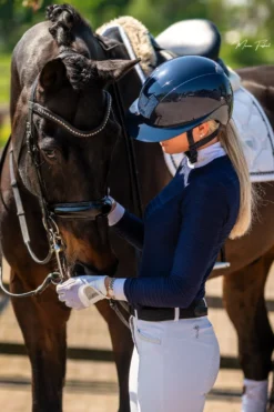 Kask Kask|Ridhjälmar-Ridhjälm Kooki Lady Shine Navy Swarovski