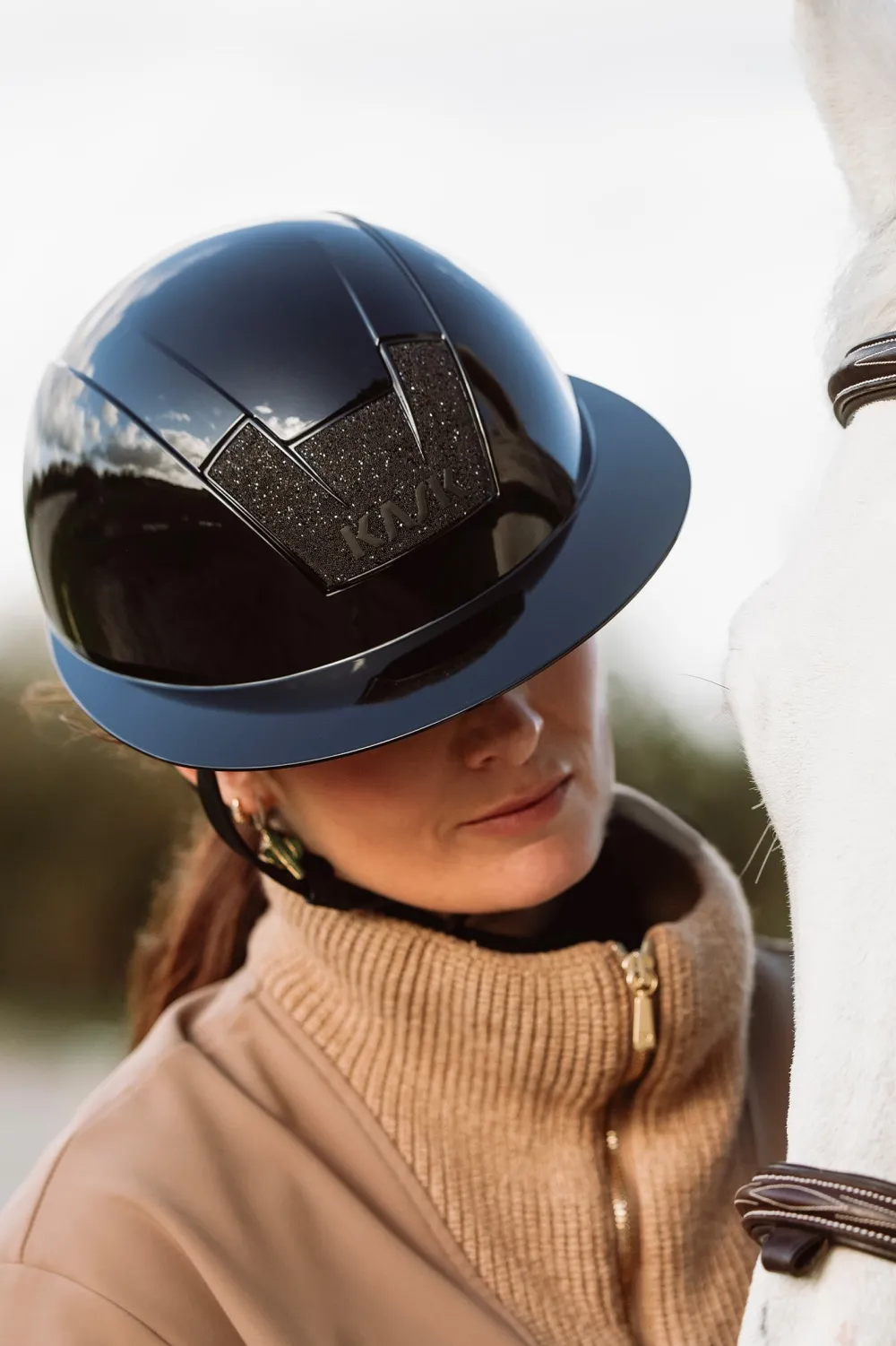 Kask Kask-Ridhjälm Kooki Lady Shine Swarovski Svart