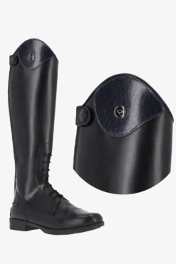 Barn QHP Qhp|Ridstövlar Barn-Romy Top Croco Navy