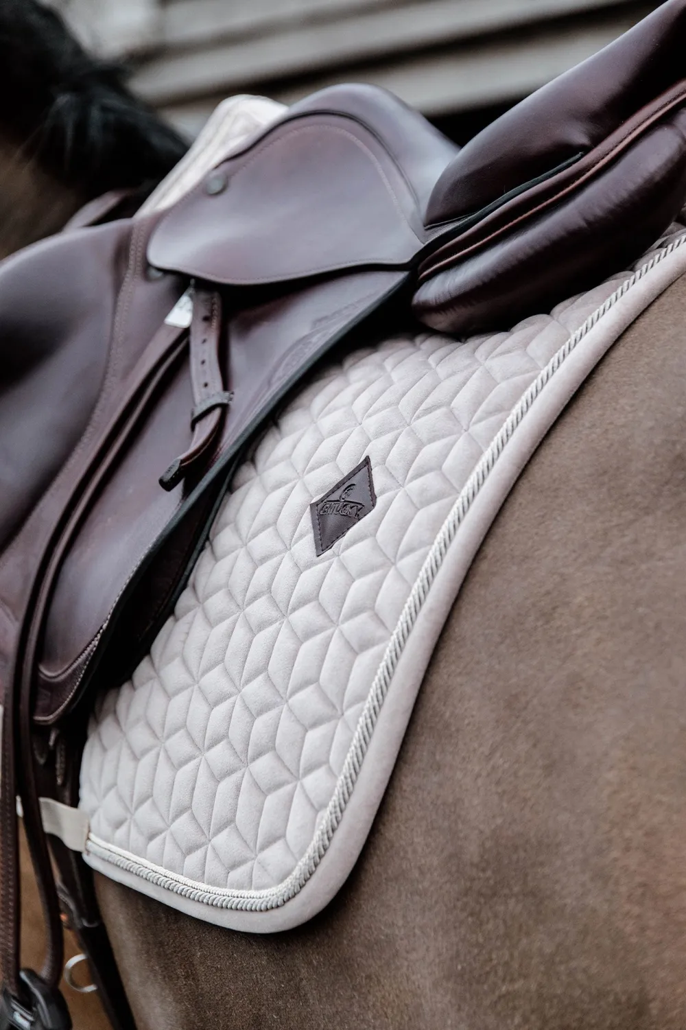 Kentucky Horsewear Kentucky Horsewear|Schabrak & Huvor-Schabrak Basic Velvet Beige