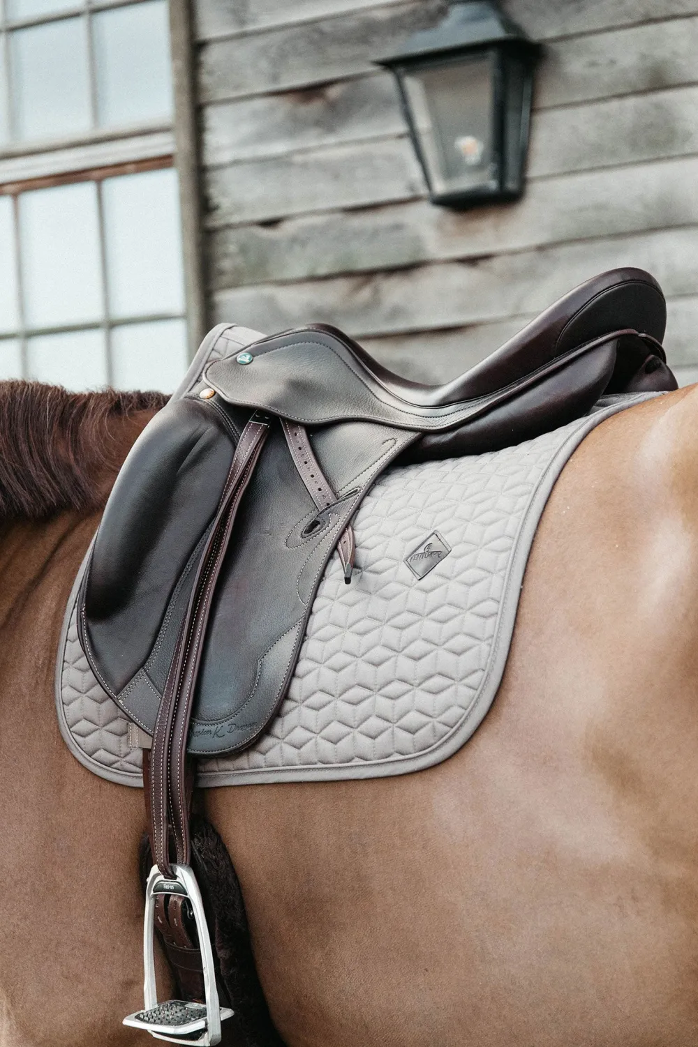 Kentucky Horsewear Kentucky Horsewear|Schabrak & Huvor-Schabrak Basic Velvet Beige