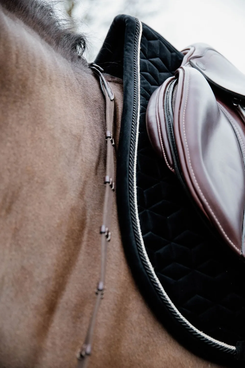 Kentucky Horsewear Kentucky Horsewear|Schabrak & Huvor-Schabrak Basic Velvet Svart