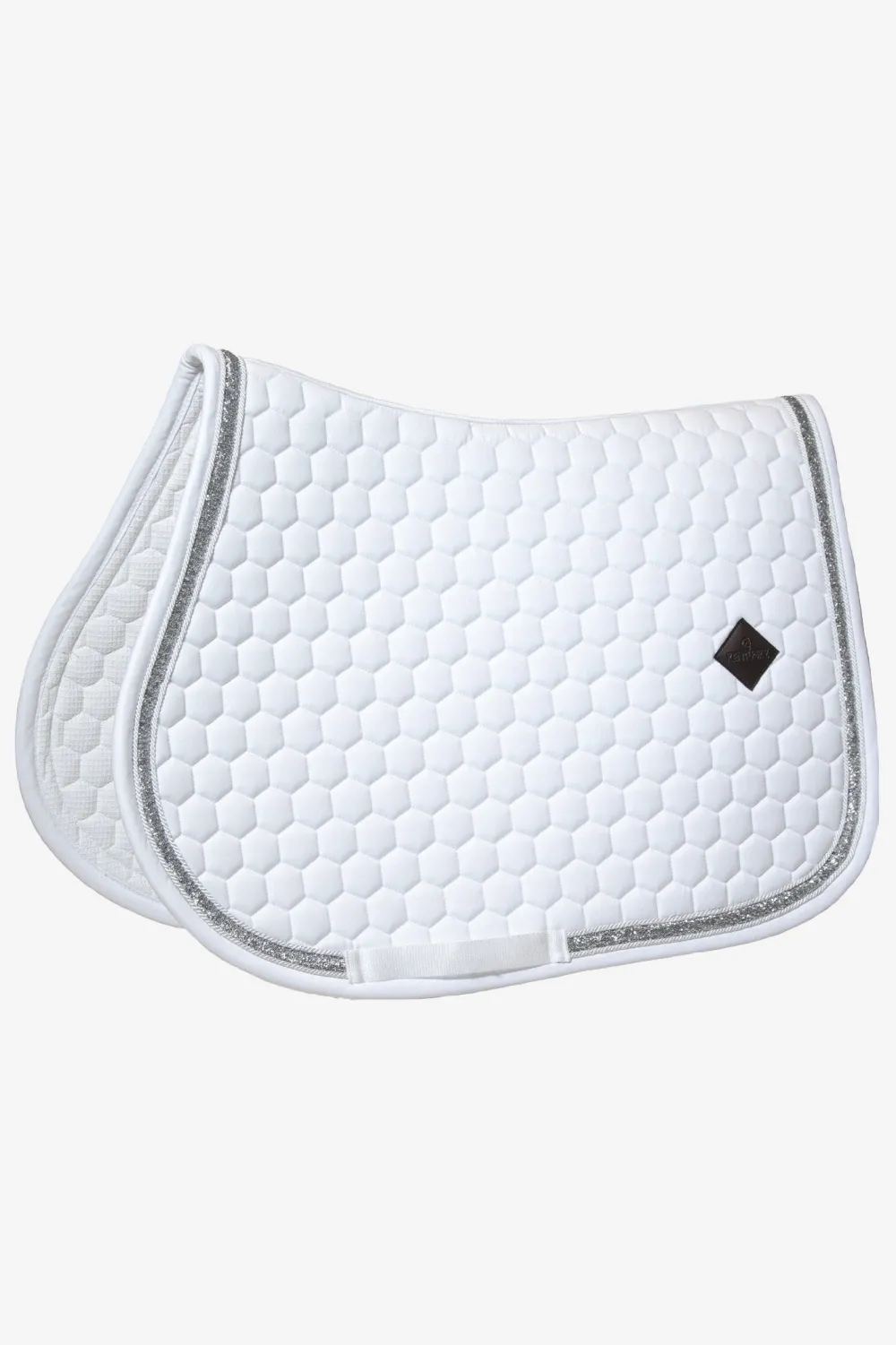 Kentucky Horsewear Kentucky Horsewear|Schabrak & Huvor-Schabrak Glitterband Vit/Silver