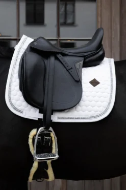 Kentucky Horsewear Kentucky Horsewear|Schabrak & Huvor-Schabrak Glitterband Vit/Silver