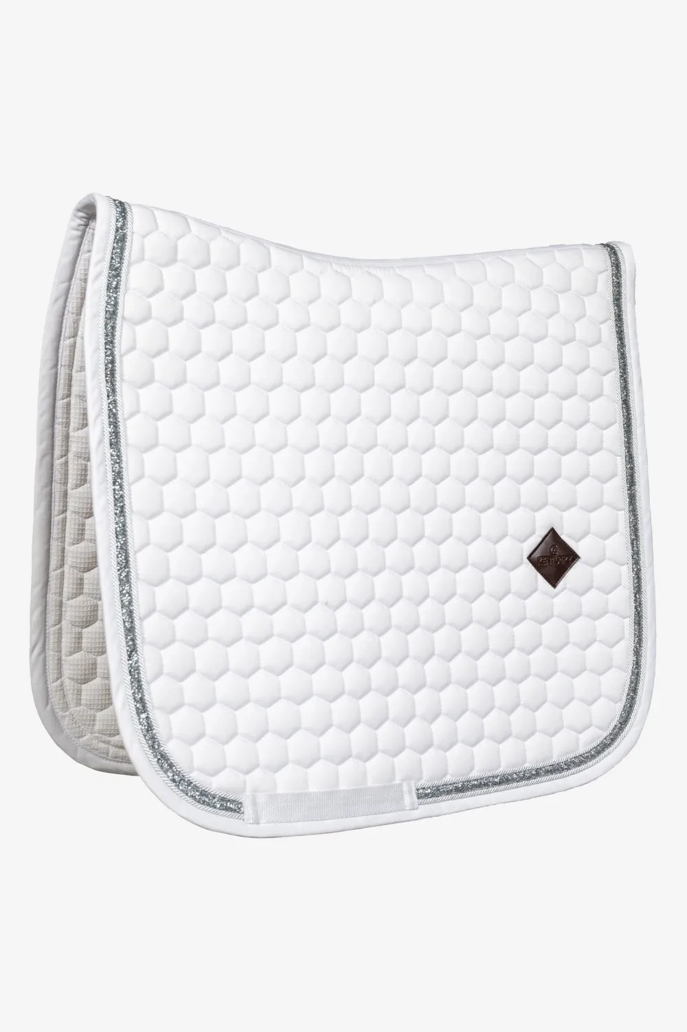 Kentucky Horsewear Kentucky Horsewear|Schabrak & Huvor-Schabrak Glitterband Vit/Silver