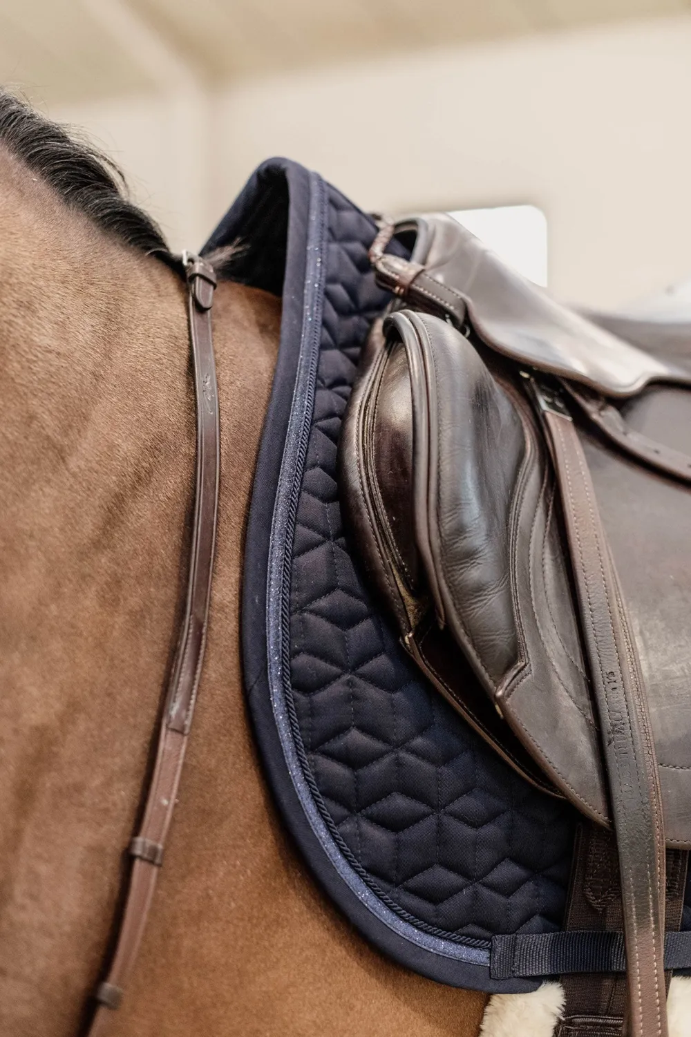Kentucky Horsewear Schabrak & Huvor-Schabrak Glitter Rope Navy