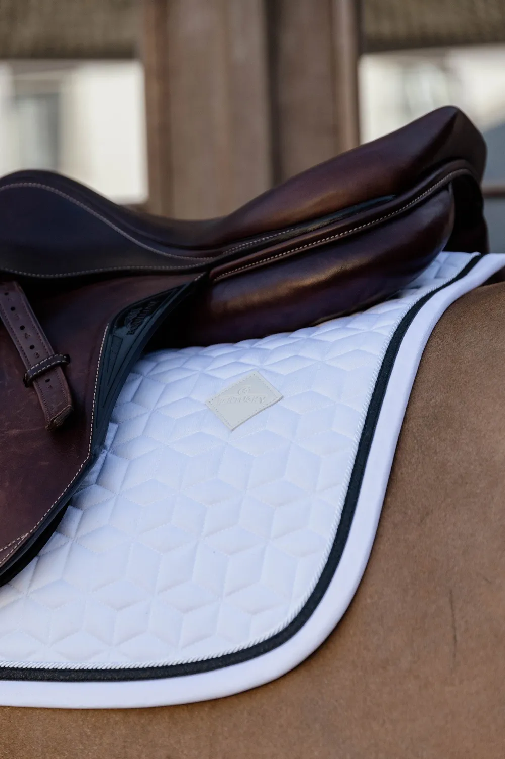 Kentucky Horsewear Kentucky Horsewear|Schabrak & Huvor-Schabrak Glitter Rope Vit/Svart