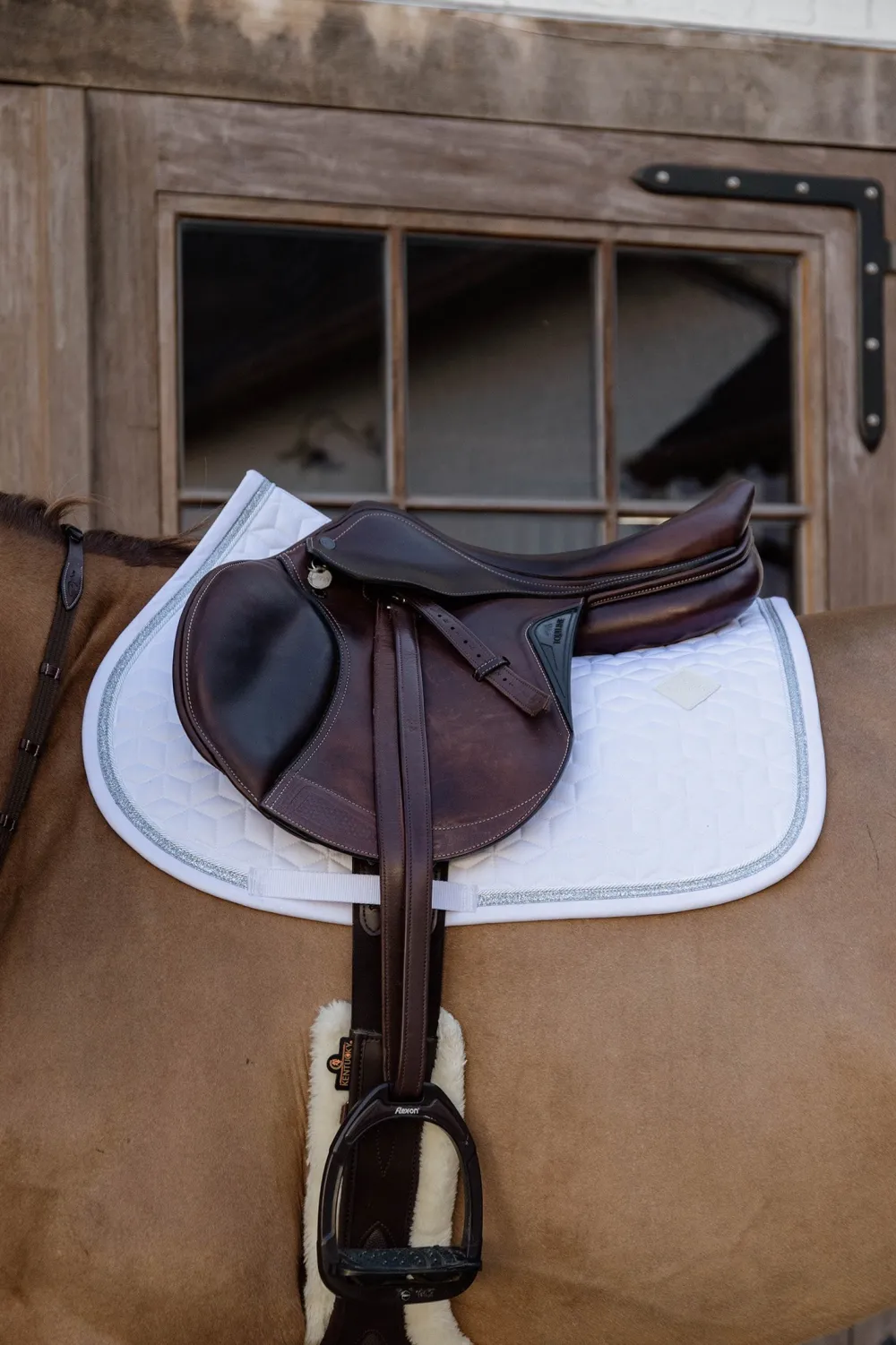 Kentucky Horsewear Kentucky Horsewear|Schabrak & Huvor-Schabrak Glitter Rope Vit/Vit