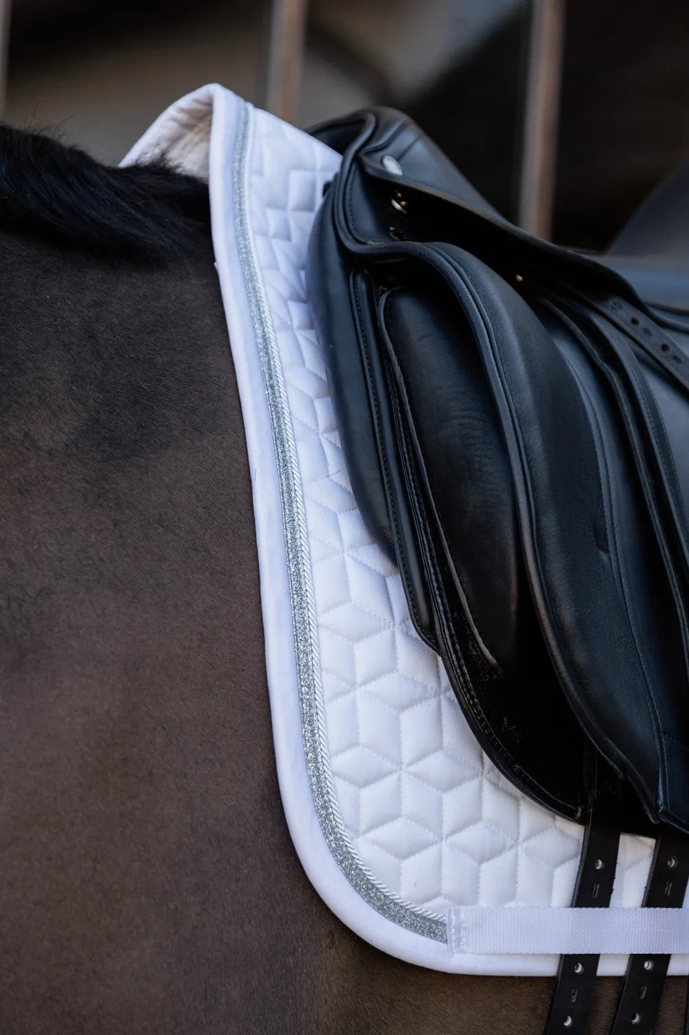 Kentucky Horsewear Kentucky Horsewear|Schabrak & Huvor-Schabrak Glitter Rope Vit/Vit