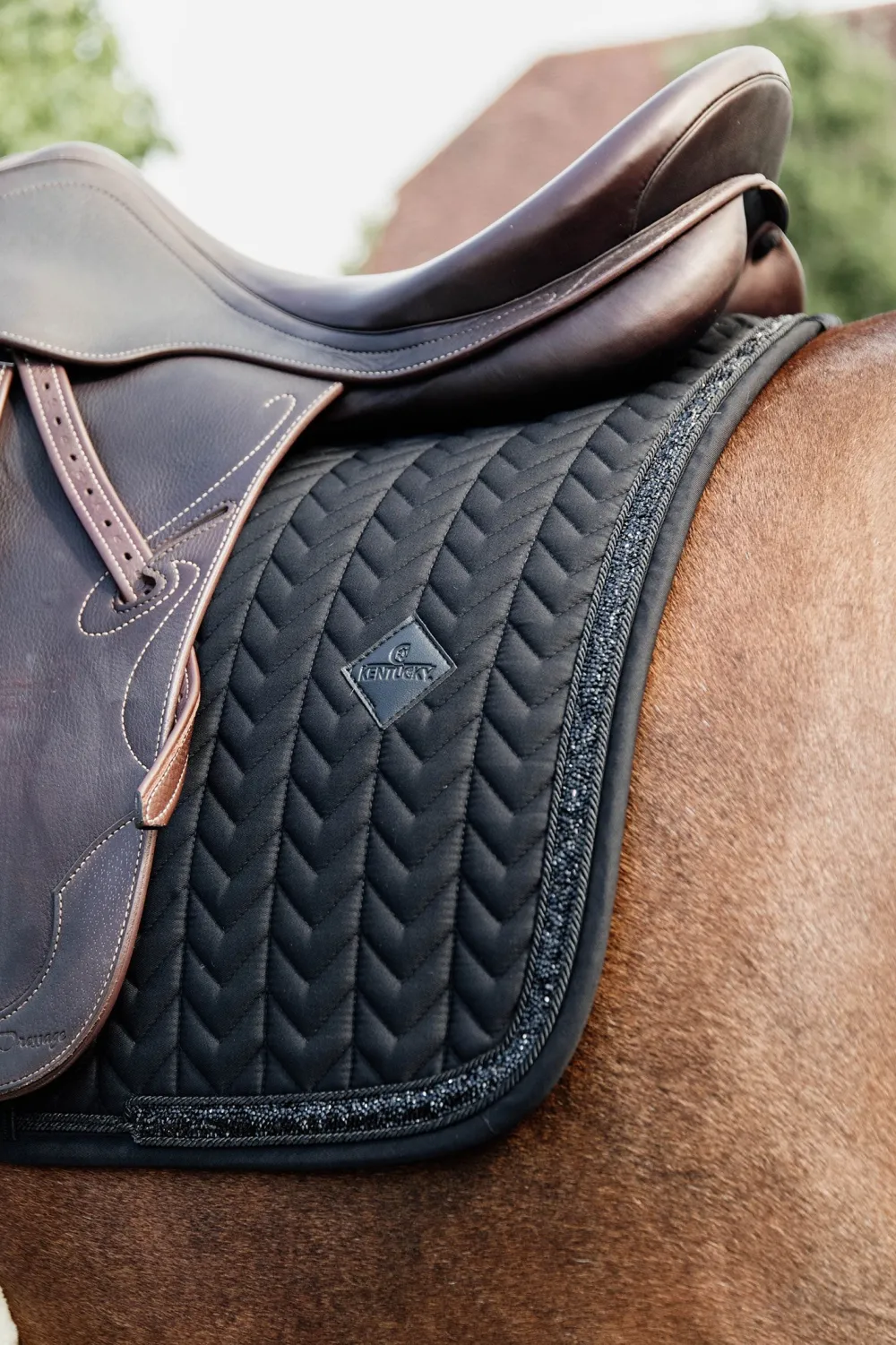 Kentucky Horsewear Schabrak & Huvor-Schabrak Glitter Stone Svart