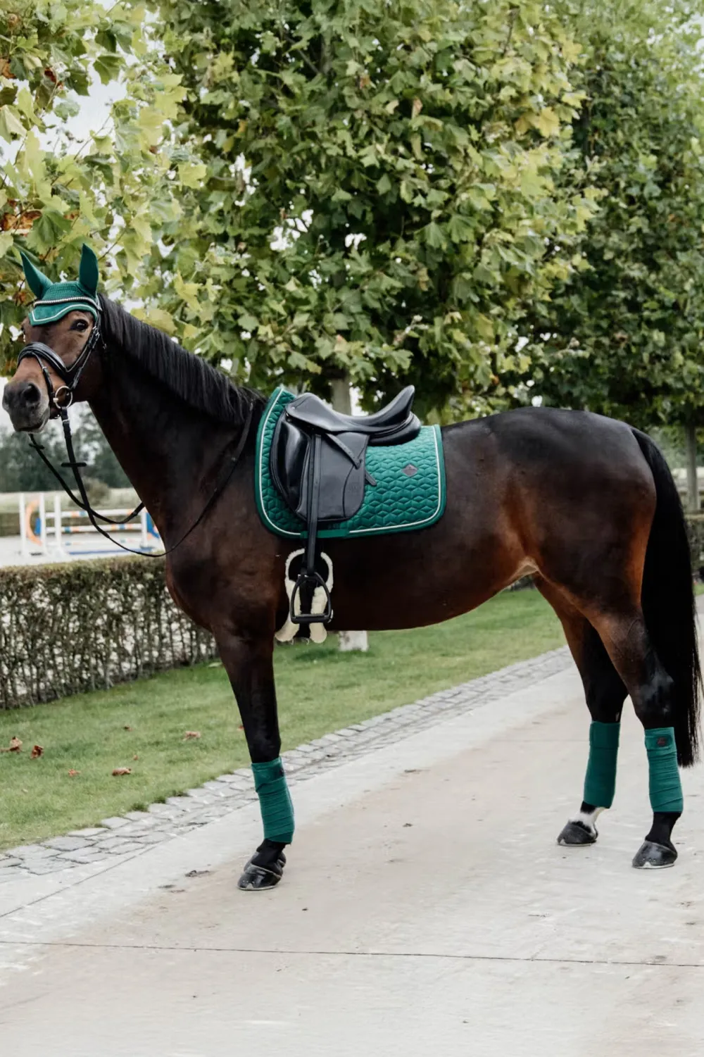 Kentucky Horsewear Kentucky Horsewear|Schabrak & Huvor-Schabrak Velvet Mörkgrön