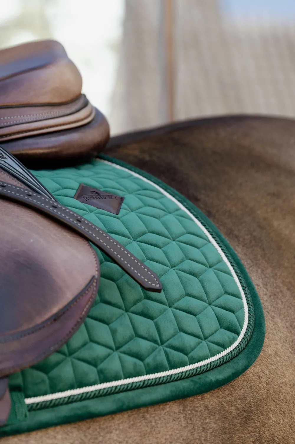 Kentucky Horsewear Kentucky Horsewear|Schabrak & Huvor-Schabrak Velvet Mörkgrön