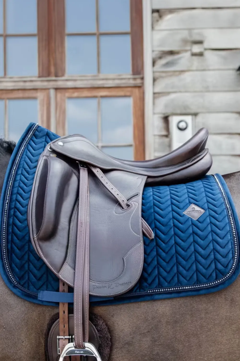 Kentucky Horsewear Kentucky Horsewear|Schabrak & Huvor-Schabrak Velvet Pearls Navy