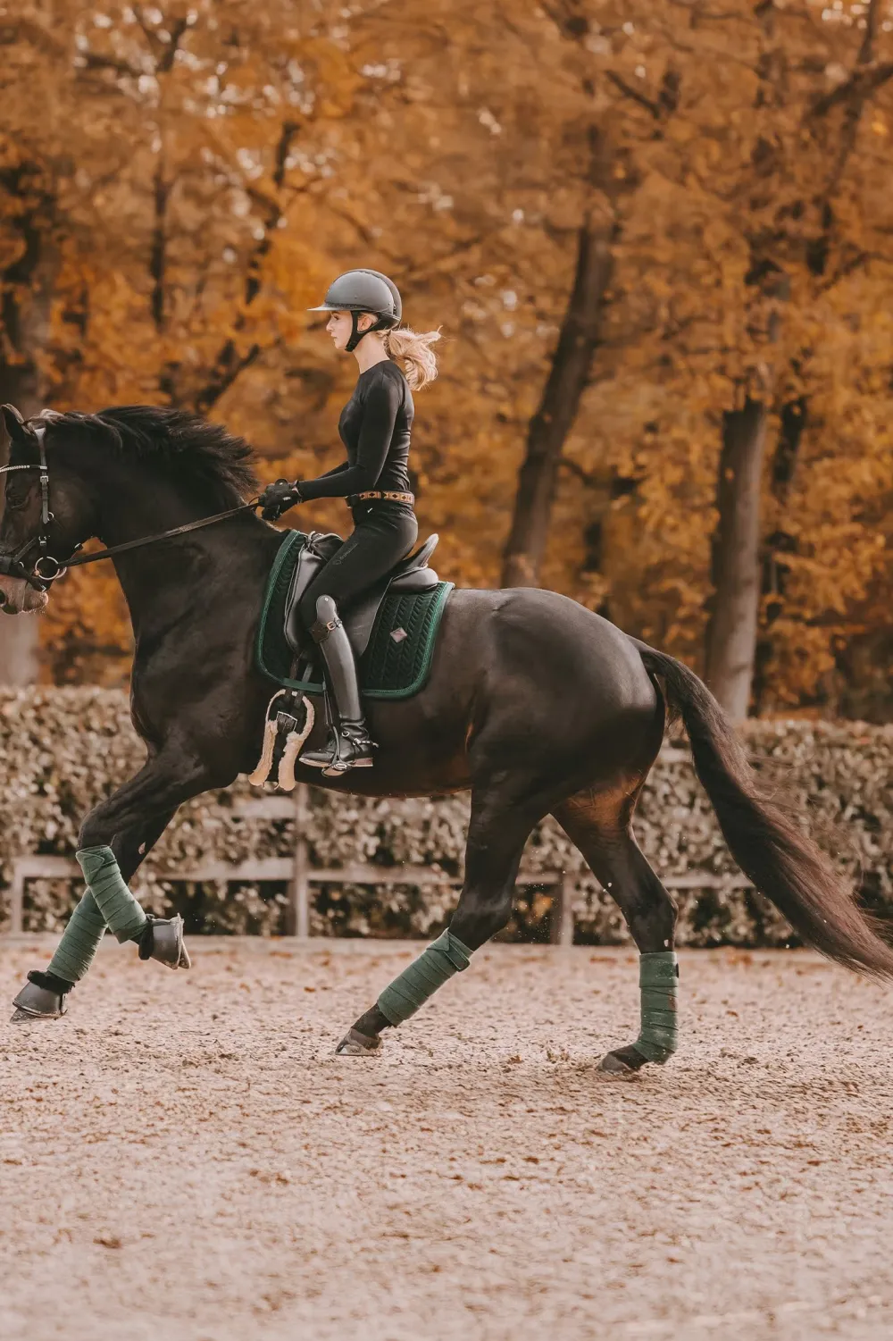 Kentucky Horsewear Kentucky Horsewear|Schabrak & Huvor-Schabrak Velvet Pearls Pine Green