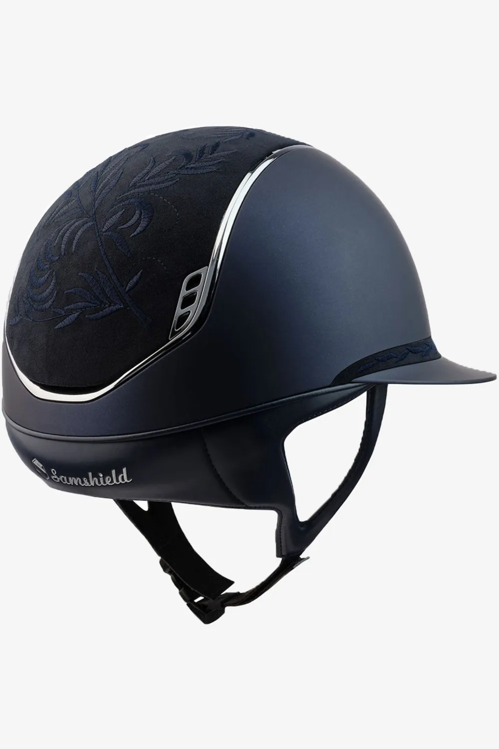 Samshield Ridhjälmar|Samshield-2.0 Shadowatt iss Shield Flower Ebroidery + Crystal Blazon Navy