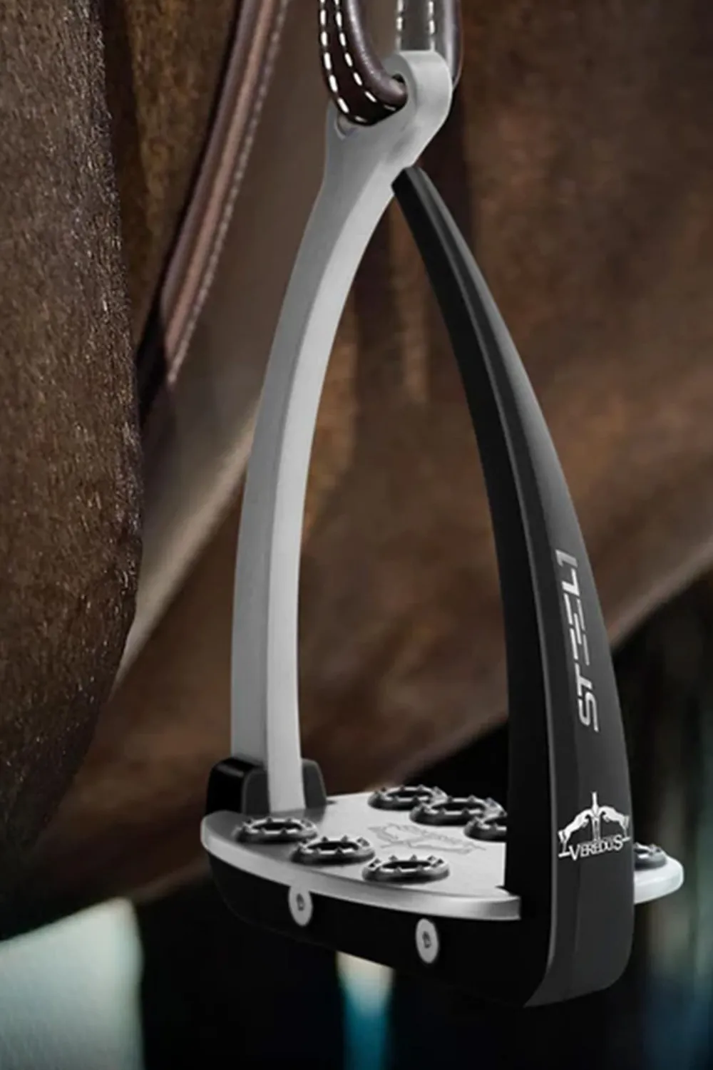 Veredus Veredus|Stigbyglar & Stigläder-Säkerhetsstigbygel Steel1 Vita Svart/Silver