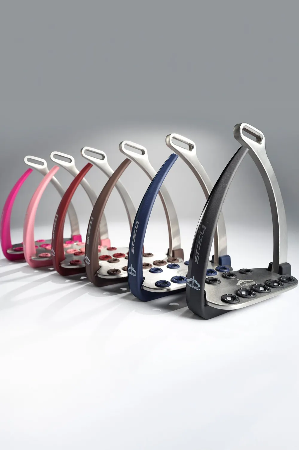 Veredus Veredus|Stigbyglar & Stigläder-Säkerhetsstigbygel Steel1 Vita Svart/Silver