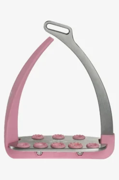 Veredus Veredus|Stigbyglar & Stigläder-Säkerhetsstigbygel Steel1 Vita Ljusrosa/Silver