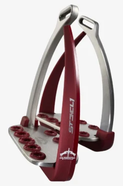 Veredus Veredus|Stigbyglar & Stigläder-Säkerhetsstigbygel Steel1 Vita Bordeaux/Silver