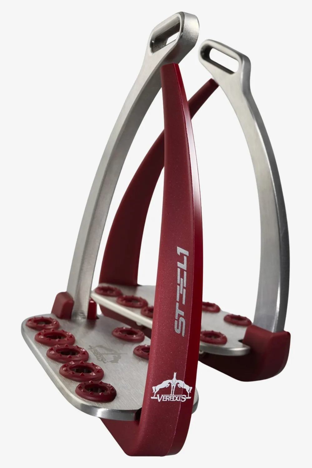 Veredus Veredus|Stigbyglar & Stigläder-Säkerhetsstigbygel Steel1 Vita Bordeaux/Silver