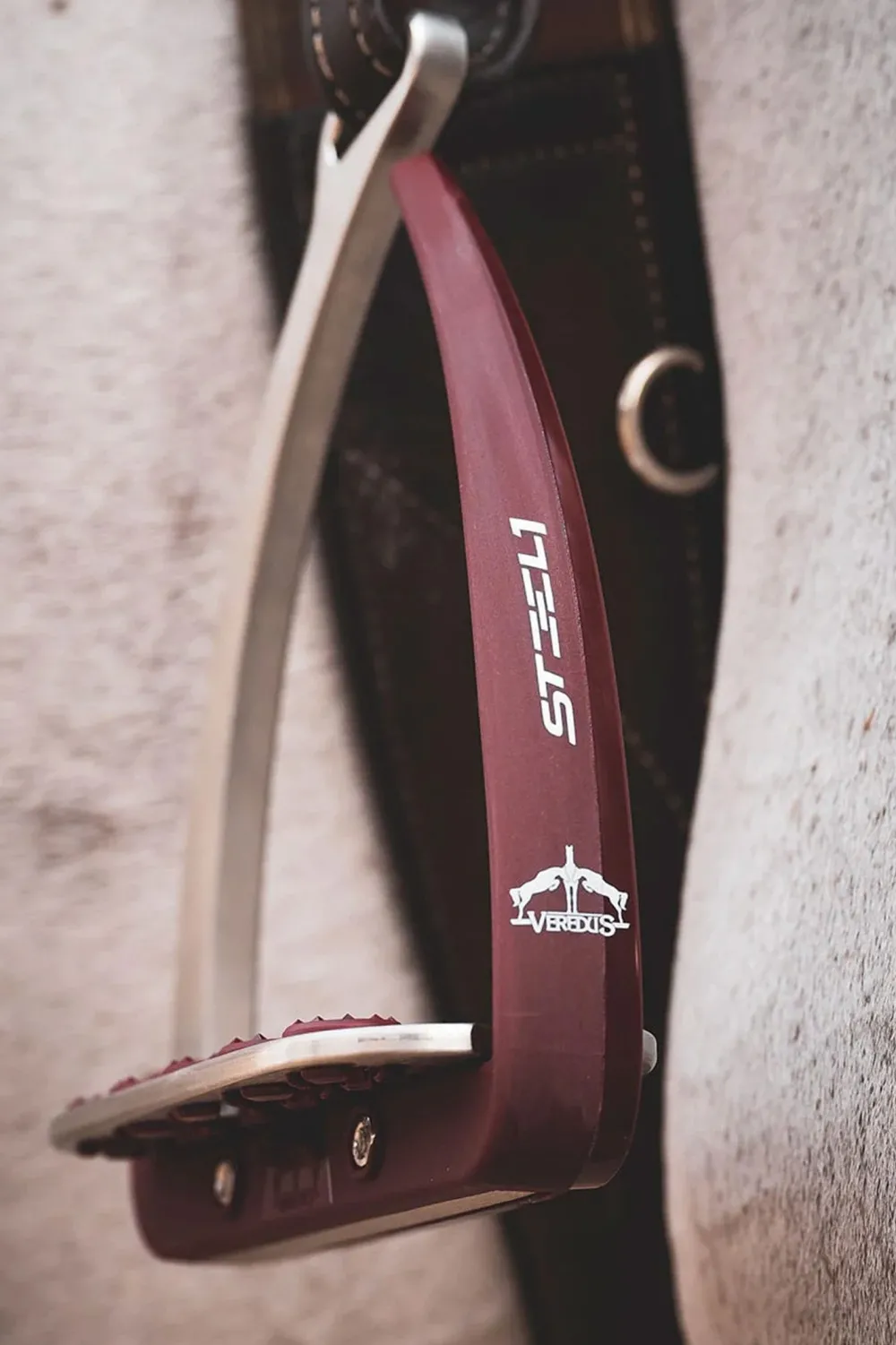 Veredus Veredus|Stigbyglar & Stigläder-Säkerhetsstigbygel Steel1 Vita Bordeaux/Silver