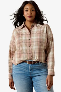 Ariat Ariat|Tröjor & Toppar-kjorta REA Biie Jean Vit/Cora Rutig