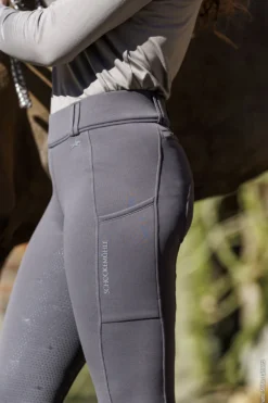 Schockemöhle Schockemöhle|Ridbyxor & Tights-SPDorina Vintertights Full Grip Dusty Chocolate