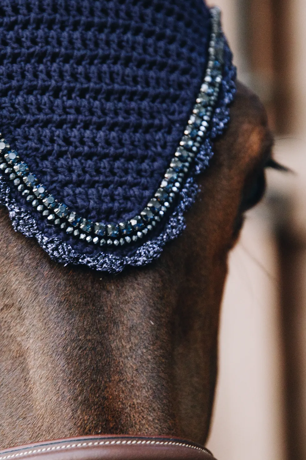 Kentucky Horsewear Kentucky Horsewear|Schabrak & Huvor-Stone & Pearl Long Huva Navy