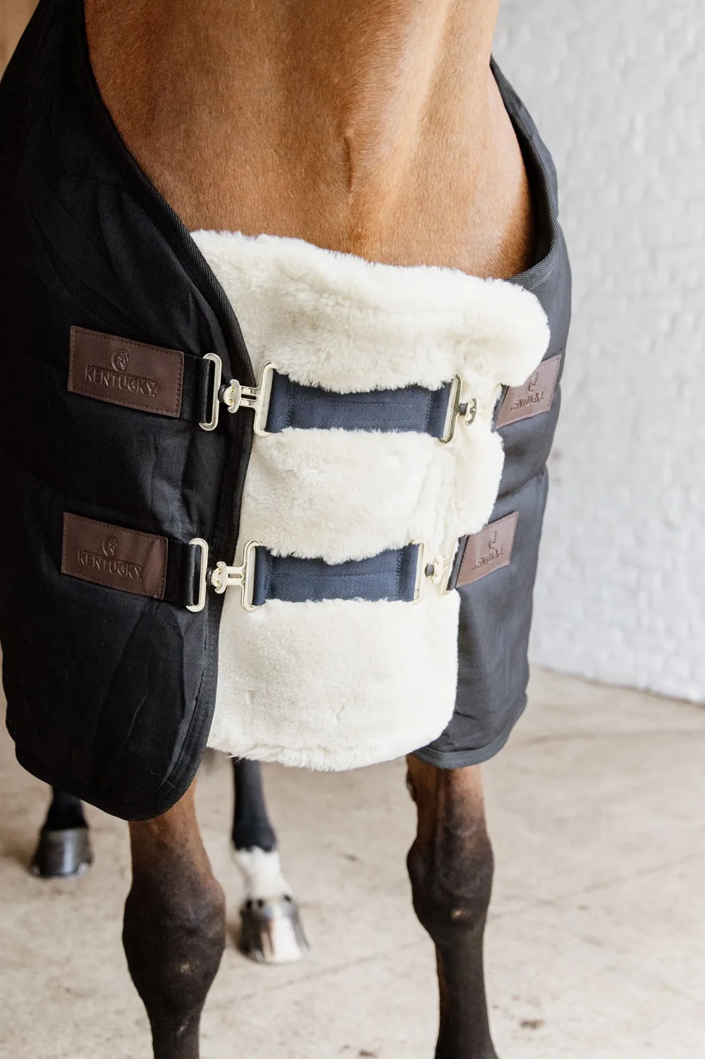 Kentucky Horsewear Hästtäcken & Flughuvor-Täckesförlängare Fårskinn Natur