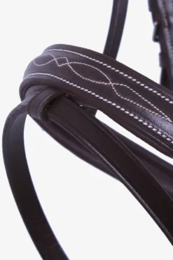 QHP Qhp|Träns & Pannband-Träns luxury stitched Mörkbrun