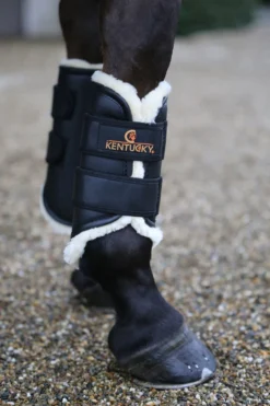 Kentucky Horsewear Kentucky Horsewear|Benskydd & Benlindor-Turnout Damasker Läder Bak Svart