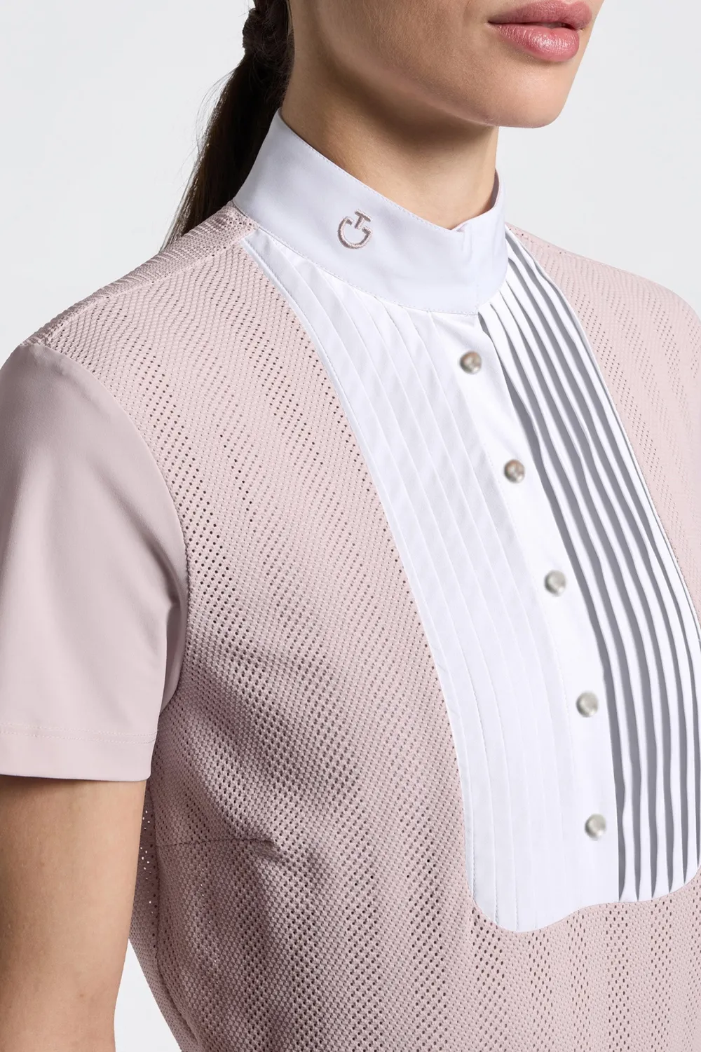 Cavalleria Toscana Cavalleria Toscana|Tröjor & Toppar-Tävlingkjorta Jacquard Violet Ice/Vit