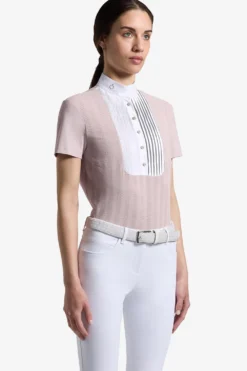 Cavalleria Toscana Cavalleria Toscana|Tröjor & Toppar-Tävlingkjorta Jacquard Violet Ice/Vit