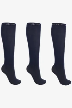 QHP Qhp|Ridstrumpor-Tävlingsstrumpor 3-pack Navy