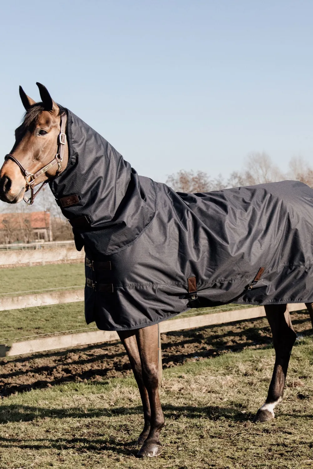 Kentucky Horsewear Hästtäcken & Flughuvor-Utetäcke Classic 0g Navy