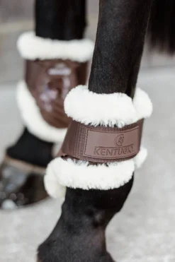 Kentucky Horsewear Benskydd & Benlindor-Vegan Bakskydd Fårskinn Brun