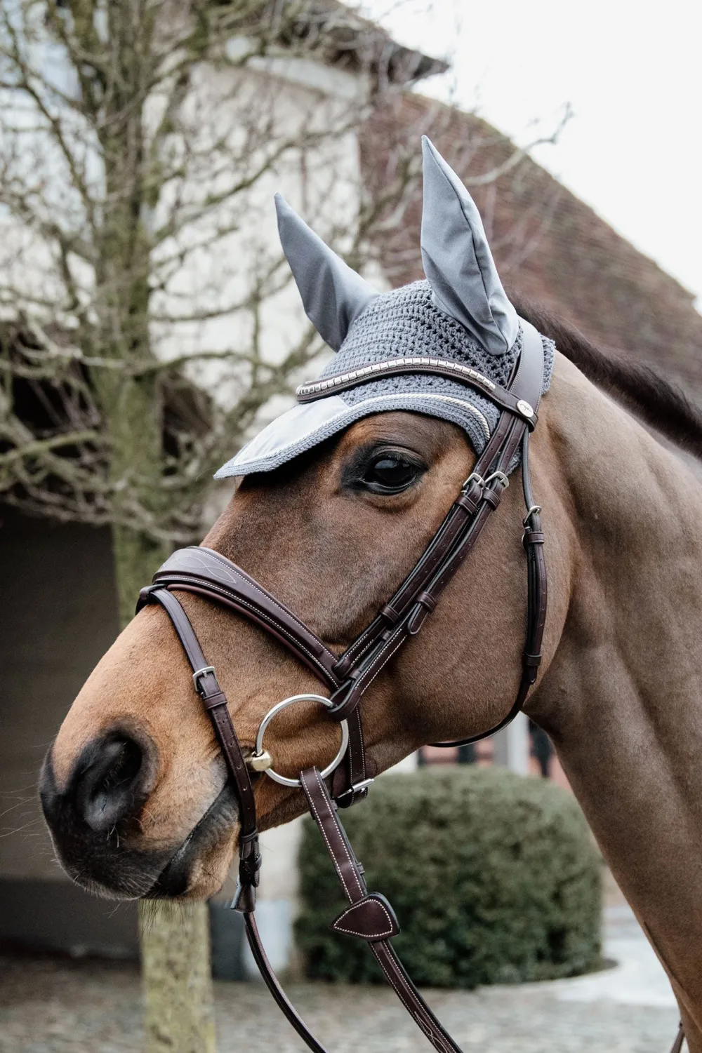 Kentucky Horsewear Kentucky Horsewear|Schabrak & Huvor-Weington Huva Basic Vevet Grå