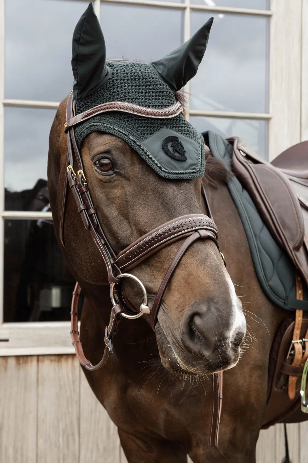 Kentucky Horsewear Kentucky Horsewear|Schabrak & Huvor-Wellington Huva Soundless 3D Logo Pine Green