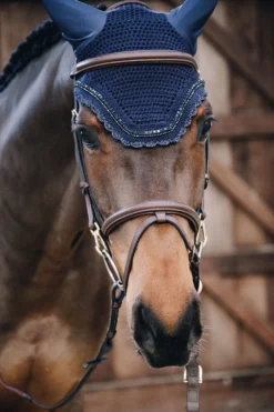 Kentucky Horsewear Schabrak & Huvor-Wellington Huva Stone & Pearl Navy