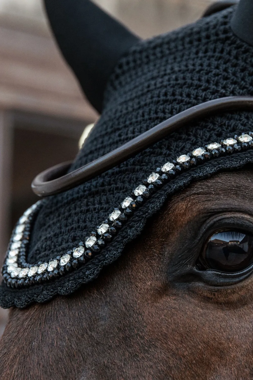Kentucky Horsewear Kentucky Horsewear|Schabrak & Huvor-Wellington Isolerad Huva Big Stone Stone & Pearl Svart