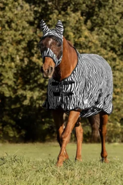 Waldhausen Flugskydd-Zebra Flugtäcke Svart/Vit